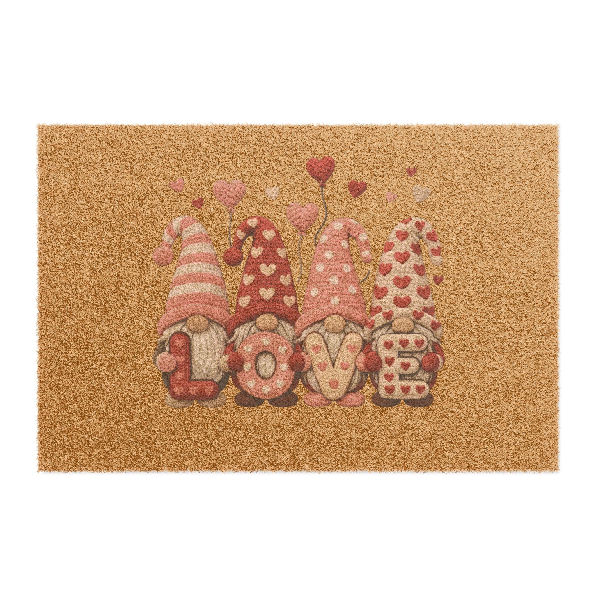Valentine Gnome Doormat